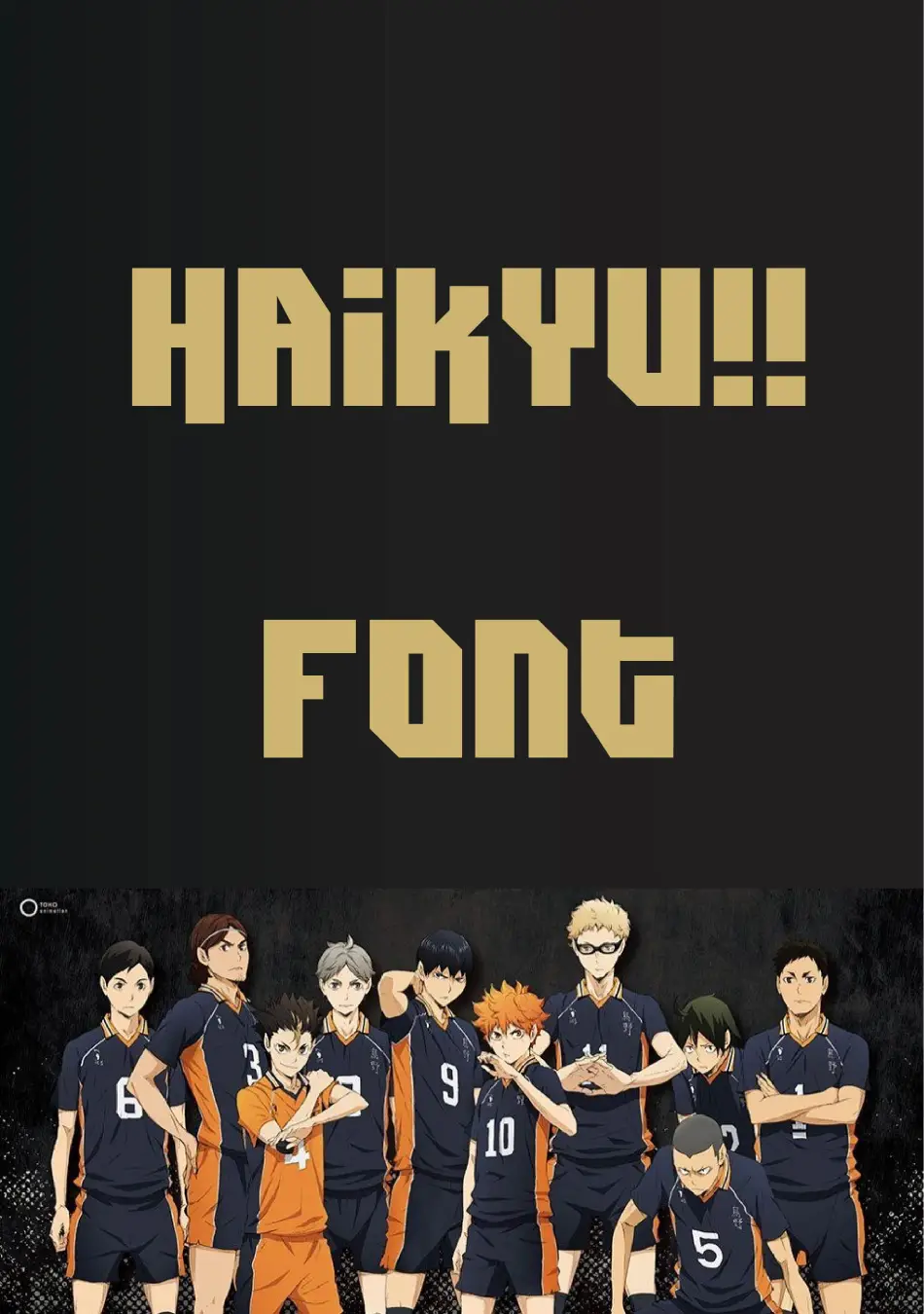 Haikyu (anime) Font