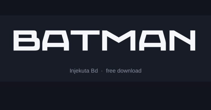 Batman Font specimen