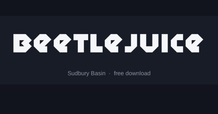 Beetlejuice Font specimen