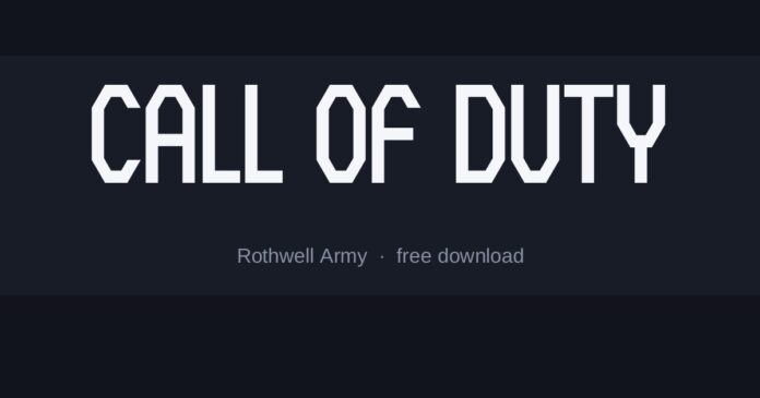 Call of Duty Font specimen