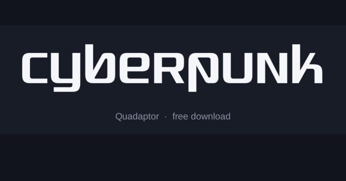 Cyberpunk 2077 Font specimen