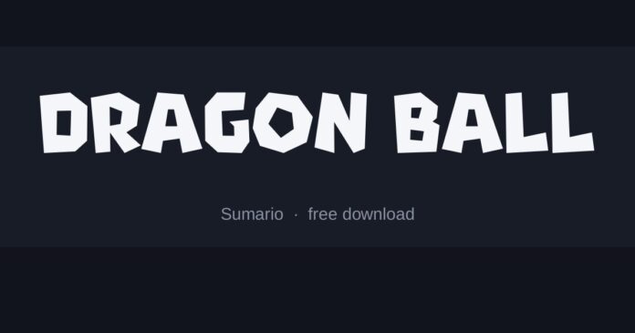 Dragon Ball Font specimen