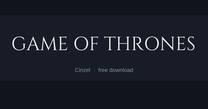 Game of Thrones Font specimen