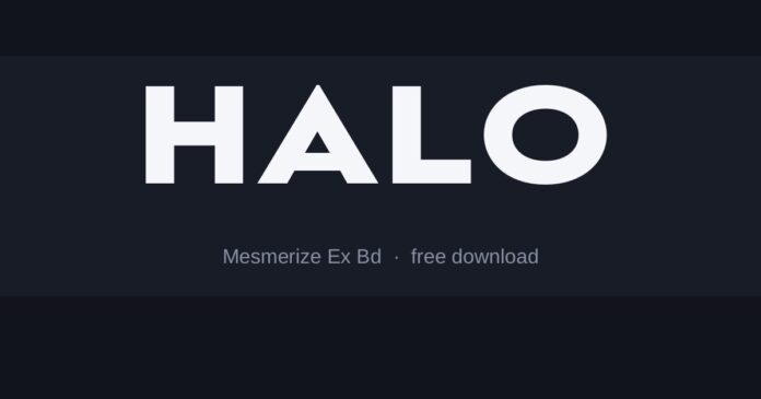 Halo Font specimen