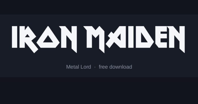 Iron Maiden Font specimen