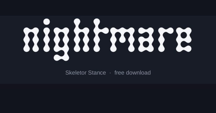 The Nightmare Before Christmas Font specimen