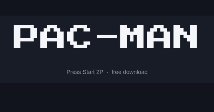 Pac-Man Font specimen
