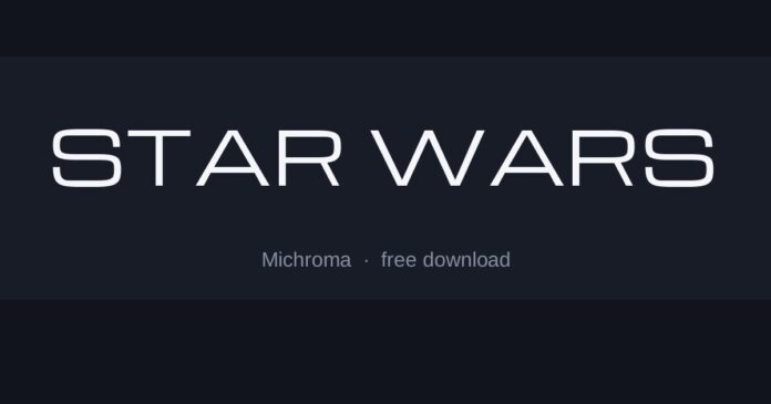 Star Wars Font specimen